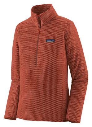 Polaire Femme Patagonia R1 Air Zip Neck Rouge