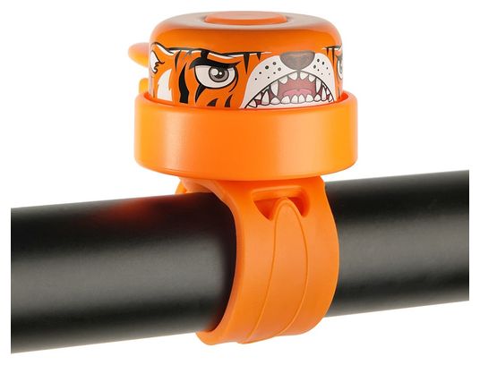 Set casque de vélo pour enfants  antivol et sonnette | Tigre Orange