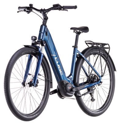 VTC Électrique Cube Touring Hybrid One 500 Easy Entry Shimano Cues 9V 500 Wh 700 mm Bleu Deep Sea 2025