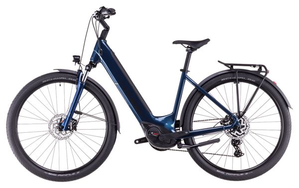 VTC Électrique Cube Touring Hybrid One 500 Easy Entry Shimano Cues 9V 500 Wh 700 mm Bleu Deep Sea 2025