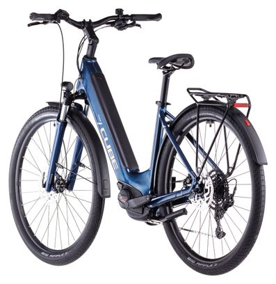 VTC Électrique Cube Touring Hybrid One 500 Easy Entry Shimano Cues 9V 500 Wh 700 mm Bleu Deep Sea 2025