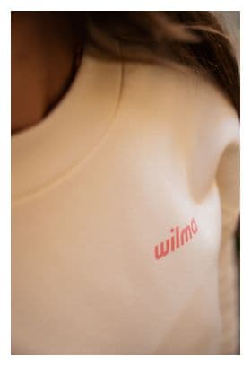 Dames Rosie Print Beige/Rose Sweatshirt met lange mouwen