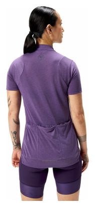Maillot Manches Courtes Femme Endura Loop Full Zip Violet
