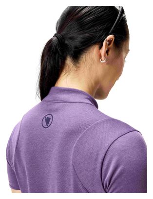 Maillot Manches Courtes Femme Endura Loop Full Zip Violet