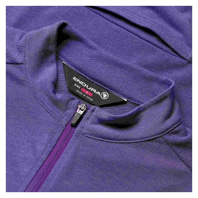 Maillot Manches Courtes Femme Endura Loop Full Zip Violet