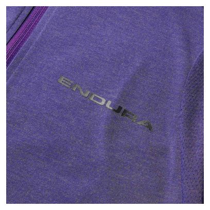Maillot Manches Courtes Femme Endura Loop Full Zip Violet