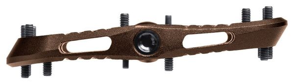 Ein Paar flache Pedale OneUp Wave Bronze