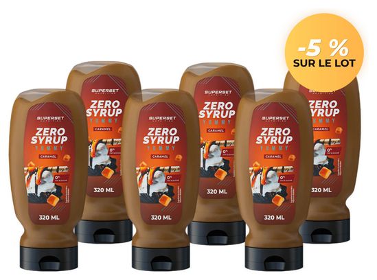 Yummy Zero Syrup (6x320ml) - Superset Nutrition - Caramel - Sirops Zéro Calories