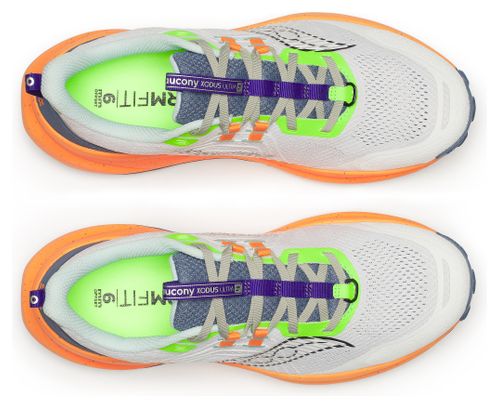 Saucony Xodus Ultra 4 Trail-Schuhe Weiß/Orange Herren
