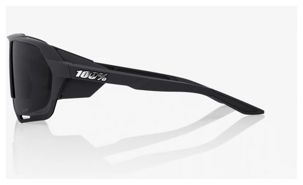 100% Brille - Norvik - Mattschwarz - Graue Peakpolar-Gläser