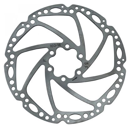 DISQUE DE FREIN VTT 6 TROUS TEKTRO BRAKE 160mm ARGENT