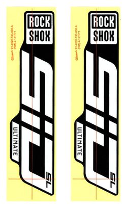 Kit Stickers pour Fourche RockShox SID SL Ultimate 29'' Blanc Noir