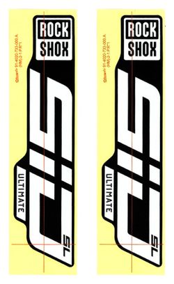 RockShox BoXXer 27/29'' Decal Kit Wit Zwart