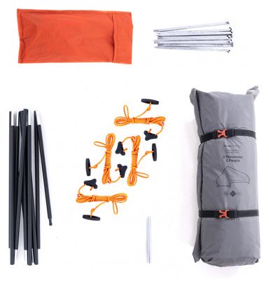 Tente Forclaz Trek 900 Ultralight 2 Personnes Gris Orange