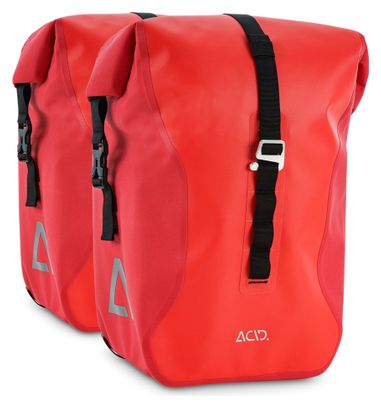 Par de bolsas para bicicleta Acid Pro 20/2 SMLink 40L (2x20L) Rojo