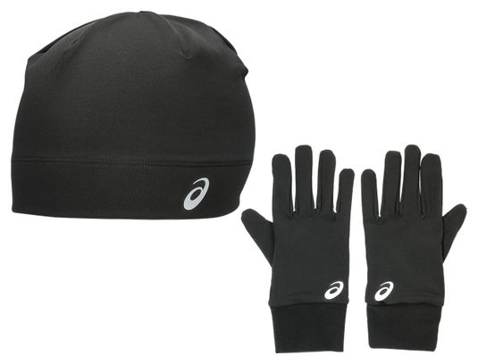 Cappellino + Guanti Asics Winter Pack Nero