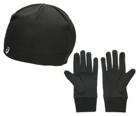 Cappellino + Guanti Asics Winter Pack Nero