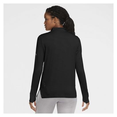Camiseta Nike Element Trail 1/2 cremallera negro mujer