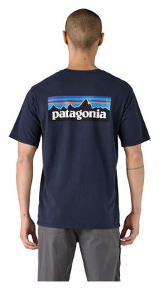 Maglietta a maniche corte Patagonia P-6 Logo Blue Uomo