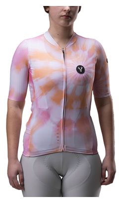 LeBram Izoard Aero Women Short Sleeves Jersey Pink Orange