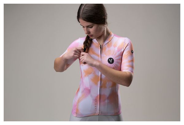 LeBram Izoard Aero Women Short Sleeves Jersey Pink Orange