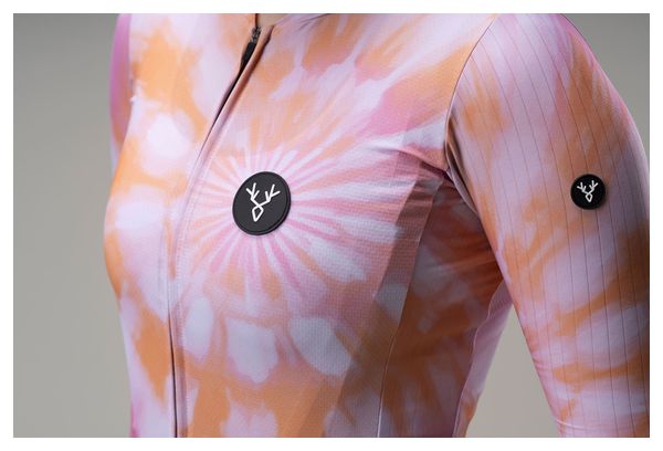 LeBram Izoard Aero Women Short Sleeves Jersey Pink Orange