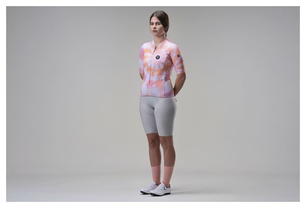 LeBram Izoard Aero Women Short Sleeves Jersey Pink Orange