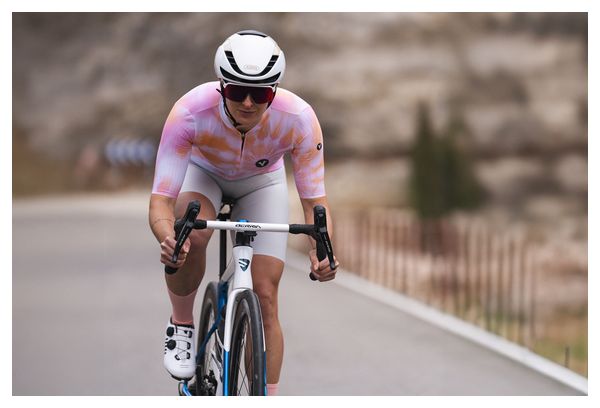LeBram Izoard Aero Women Short Sleeves Jersey Pink Orange