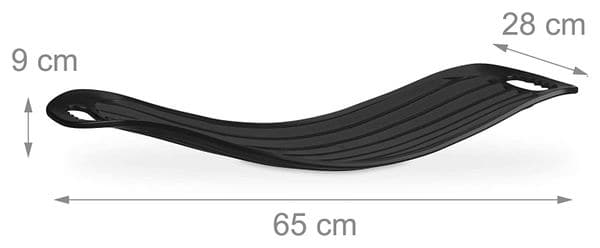 Twist board planche d'équilibre maniable pour entraînement complet du corps planche d'entraînement XL résistante jusqu'à 150 kg noir