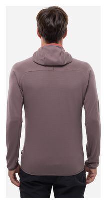 Sudadera polar Millet Fusion Grid Hoodie marrón para hombre