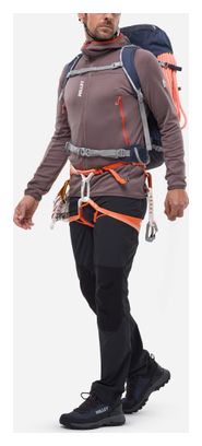 Sudadera polar Millet Fusion Grid Hoodie marrón para hombre