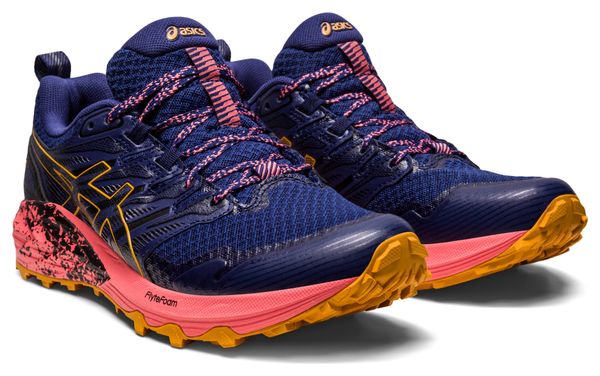 Asics Gel Trabuco Terra Blue Pink Women's Trail Running Shoes