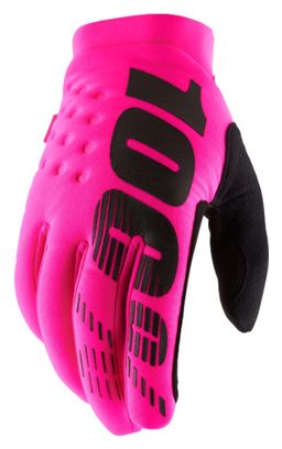 Fluorescent Pink 100% Brisker Long Gloves