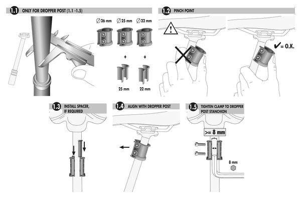 Adaptateur Ortlieb Seat-Pack QR pour Tige de Selle Télescopique