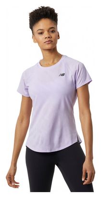 Maillot manches courtes New Balance Q Speed Femme Violet