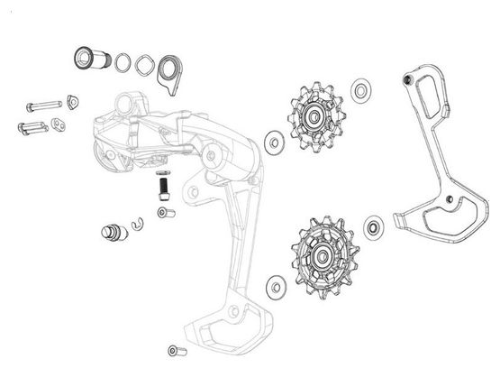 Kit de Fixation Dérailleur Sram X0/GX T-Type Eagle AXS