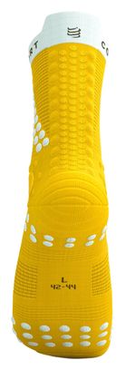Chaussettes Compressport Pro Racing V4.0 Trail Jaune/Blanc
