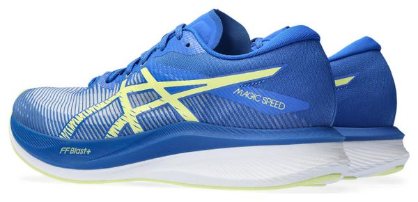 Chaussures de Running Asics Magic Speed 3 Bleu Jaune Homme