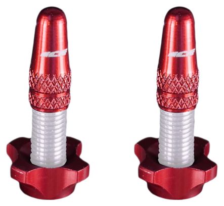 Ice Aluminum Cap Kit (x2) en moeren (x2) Airflow Red