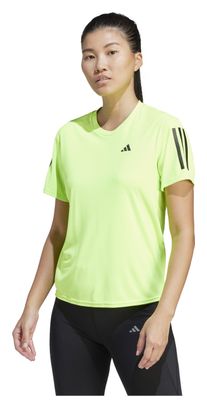 Camiseta de manga corta adidas Performance Own The Run Mujer Amarillo