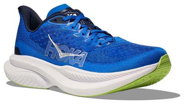 Chaussures Running Hoka Mach 6 Large 2E Bleu/Blanc Homme