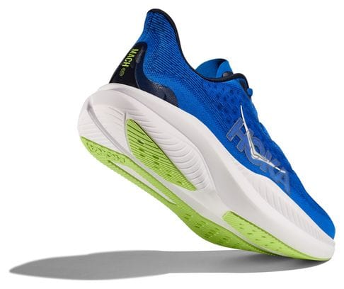 Chaussures Running Hoka Mach 6 Large 2E Bleu/Blanc Homme