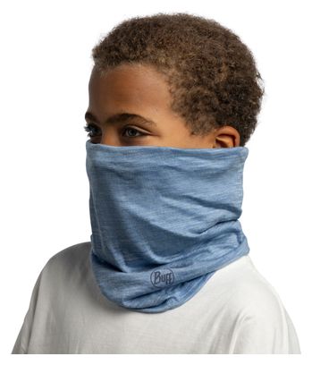 Lightweight Lake Blue Merino Neck Warmer for Kids