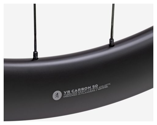 Paar Van Rysel VR Carbon 50 wielen 700 mm | 12x100 - 12x142 mm | Center Lock