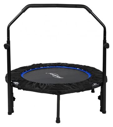 Mini trampoline de fitness pliable avec barre réglable en hauteur diamètre 101 cm jusqu'à 150 kg usage intérieur extérieur trampoline de gym aérobic pour adultes et enfants