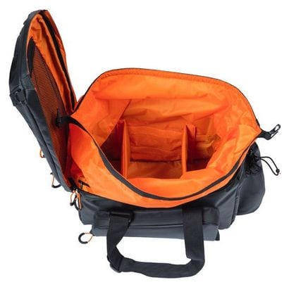 Sacoche de Porte-Bagage Basil Miles Tarpaulin Trunkbag XL Pro MIK 36L Noir Orange