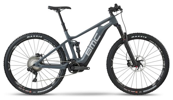 VTT Electrique BMC 2018 Speedfox AMP ONE Shimano XT Di2 1x11v Shimano STEPS E 8000 Gris Blanc Alltricks