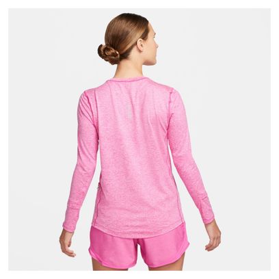 Camiseta de manga larga Nike Dri-Fit Element Rosa para mujer