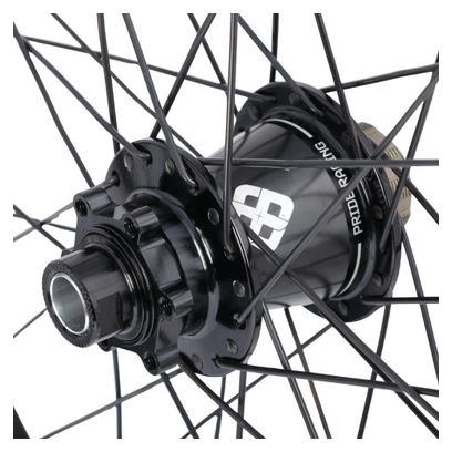 Paire de Roues Carbone Pride Wave Mat Blanc Matrix 20/15mm Noir