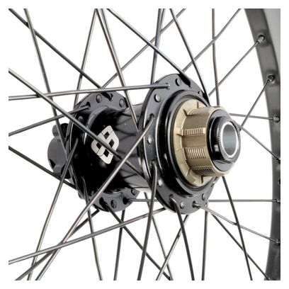 Paire de Roues Carbone Pride Wave Mat Blanc Matrix 20/15mm Noir